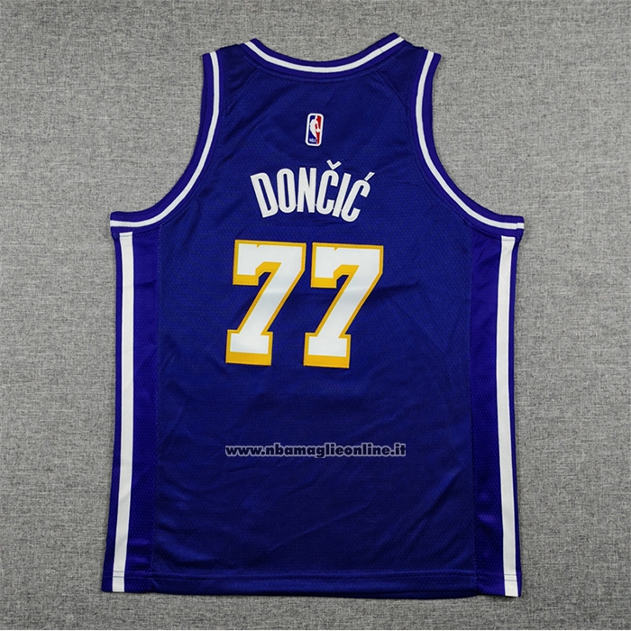 Maglia Bambino Los Angeles Lakers Luka Doncic No 77 Statement 2025-26 Viola